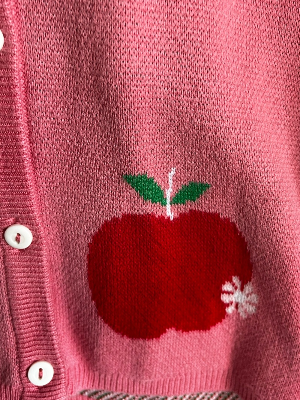 Eleanor Rose Pink Apple Blossom Button Cardigan Sweater Girl’s Size 14/16 - Picture 5 of 7